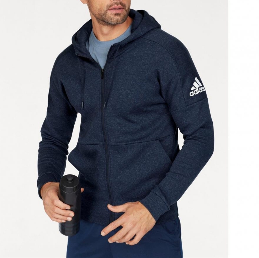 Men's adidas Id Stadium Fz Knit Jacket DU1136 Hoodie Blue Nwot